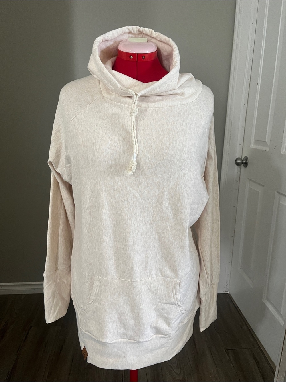 Made In Canada Buttercream Women's Cowl & Turtleneck Sweater Hoodie - Cream